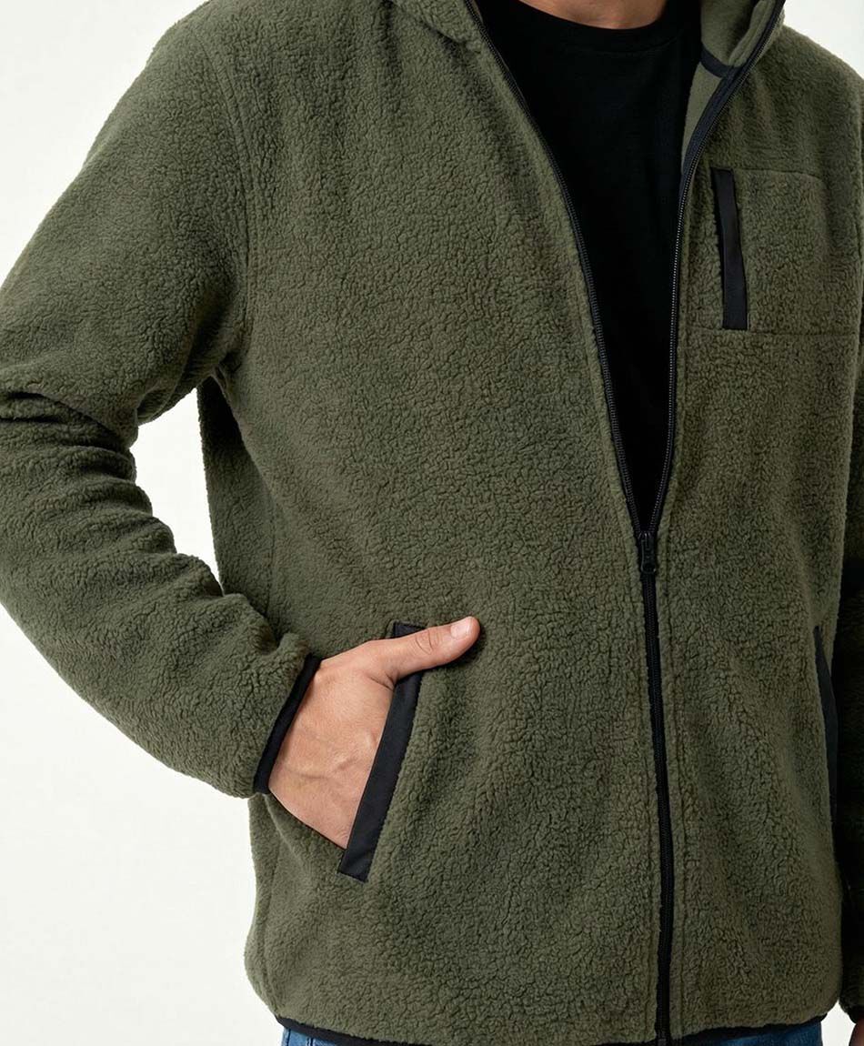 Polar hombre textura fleece suave