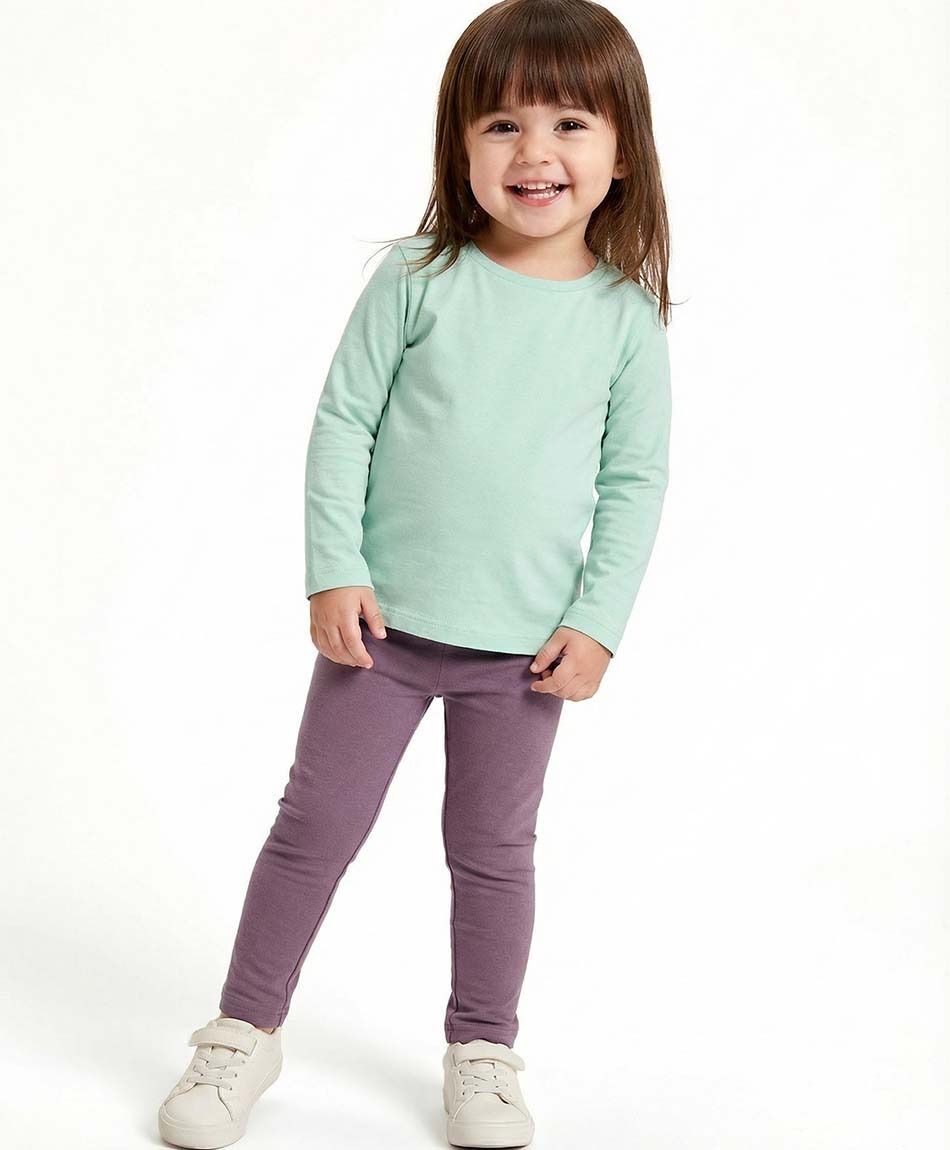 Leggins beb&eacute; forrada morada