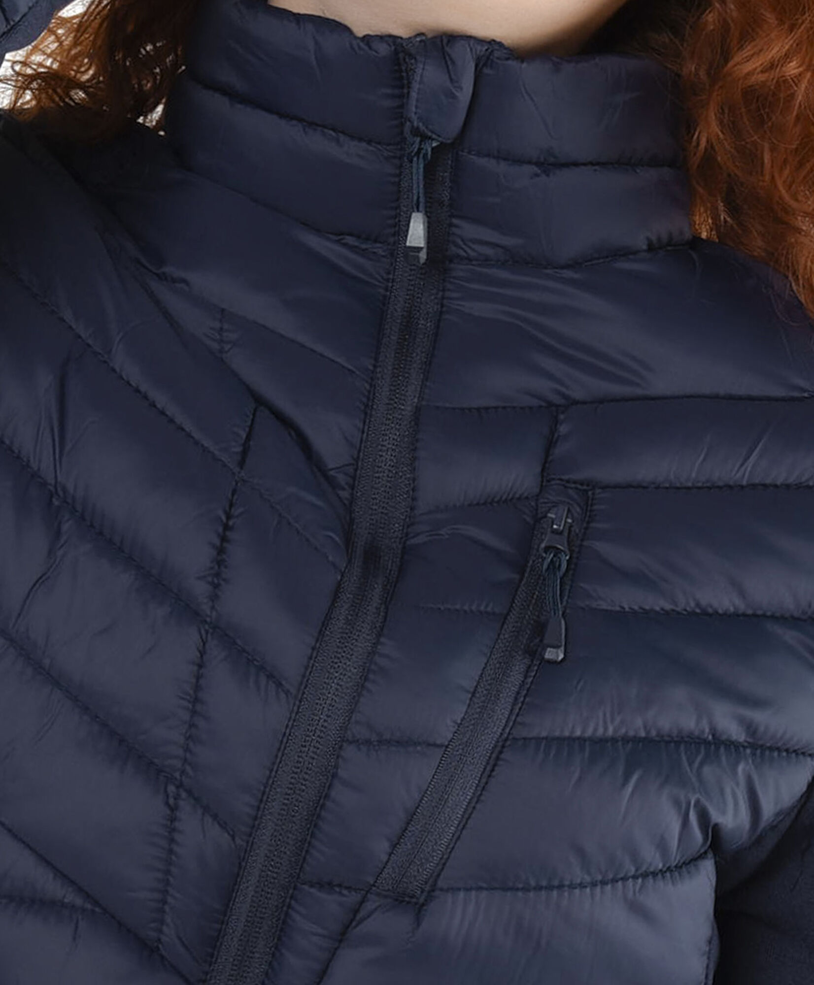 Parka mujer costuras azul Parka mujer costuras azul