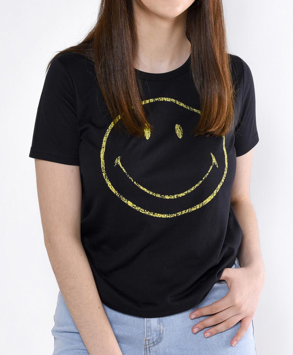 Polera manga corta cuello redondo