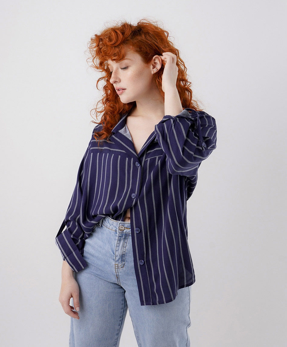 Blusa mujer l&iacute;neas mix