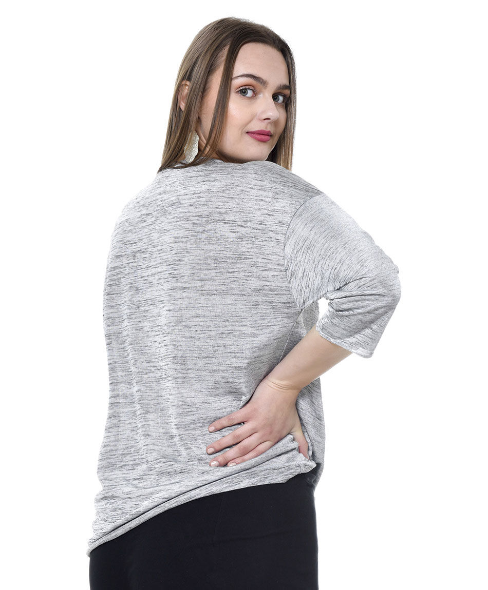 Polera metalizada print