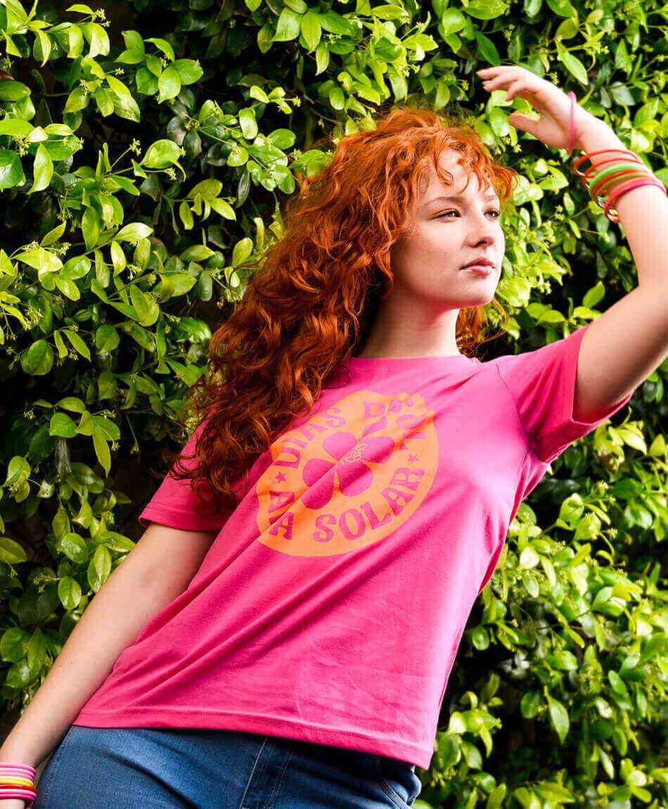 Polera manga corta cuello redondo