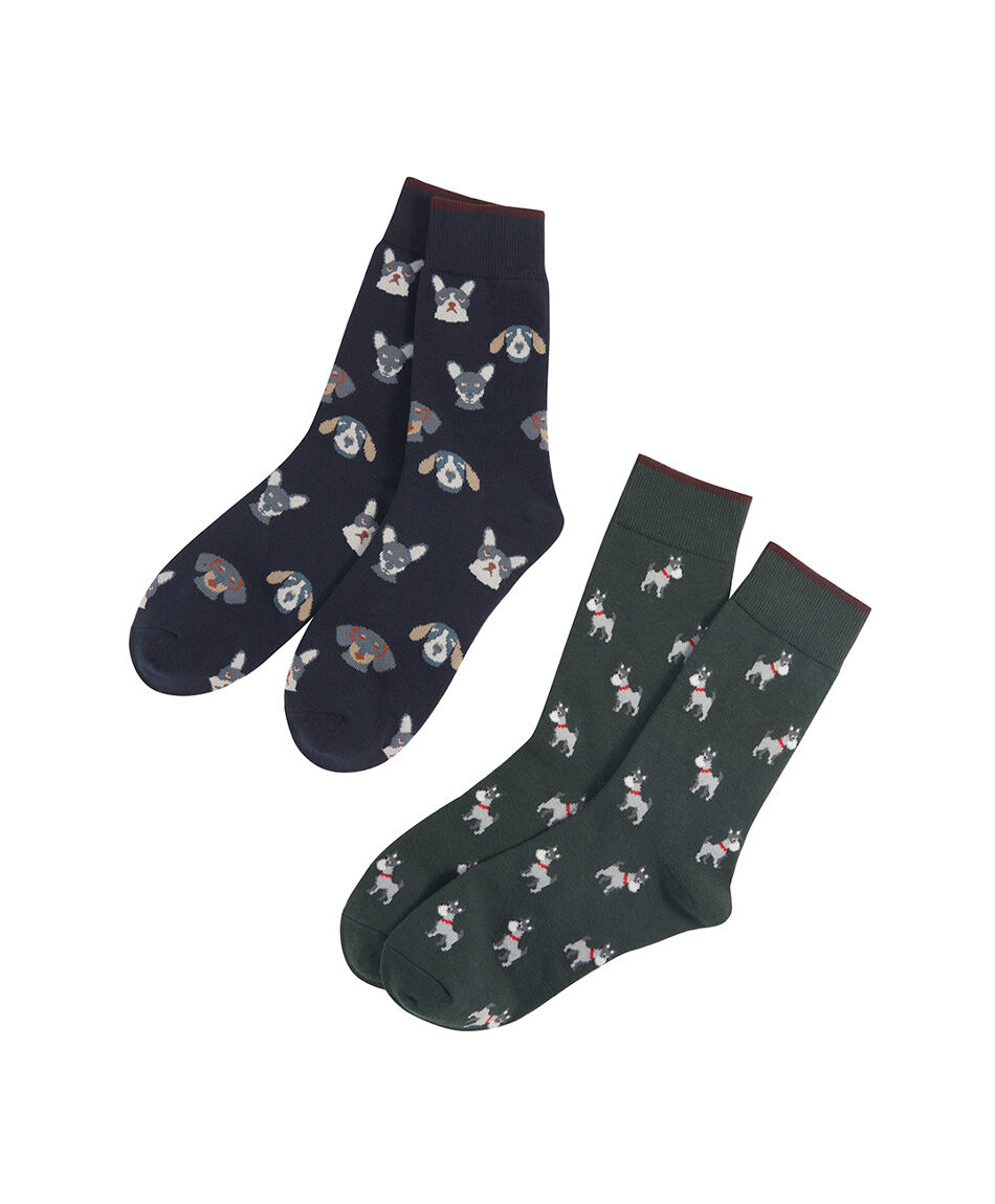 Pack 2 calcetines hombre perritos