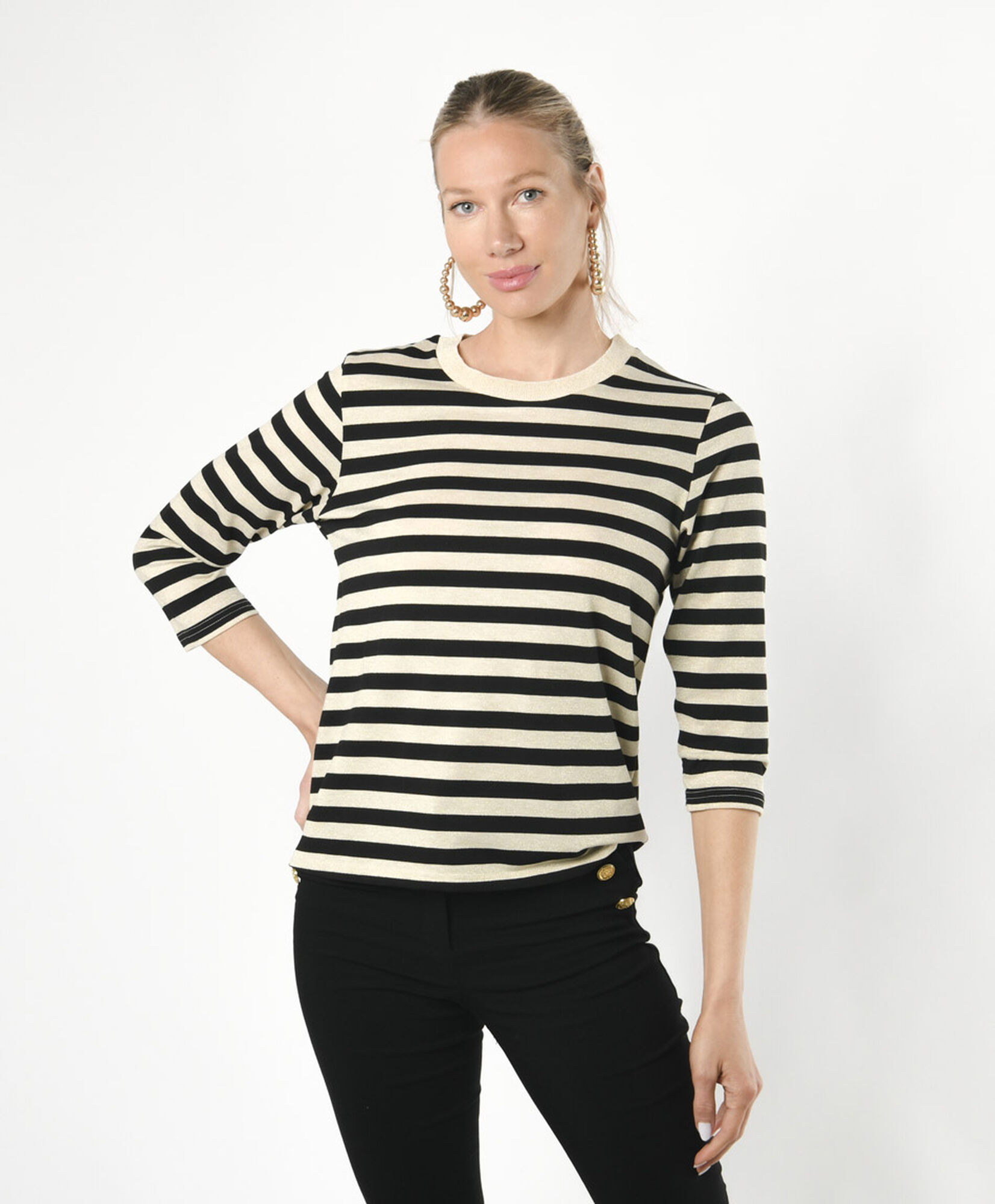 Polera mujer líneas bicolor Polera mujer líneas bicolor