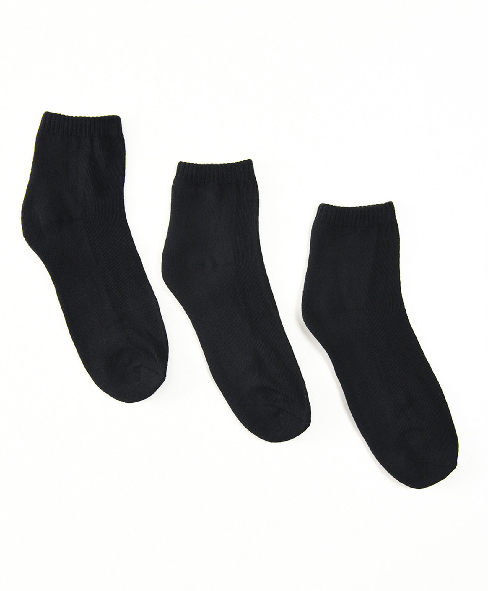 Set 3 calcetines escolares bajos negros Set 3 calcetines escolares bajos negros