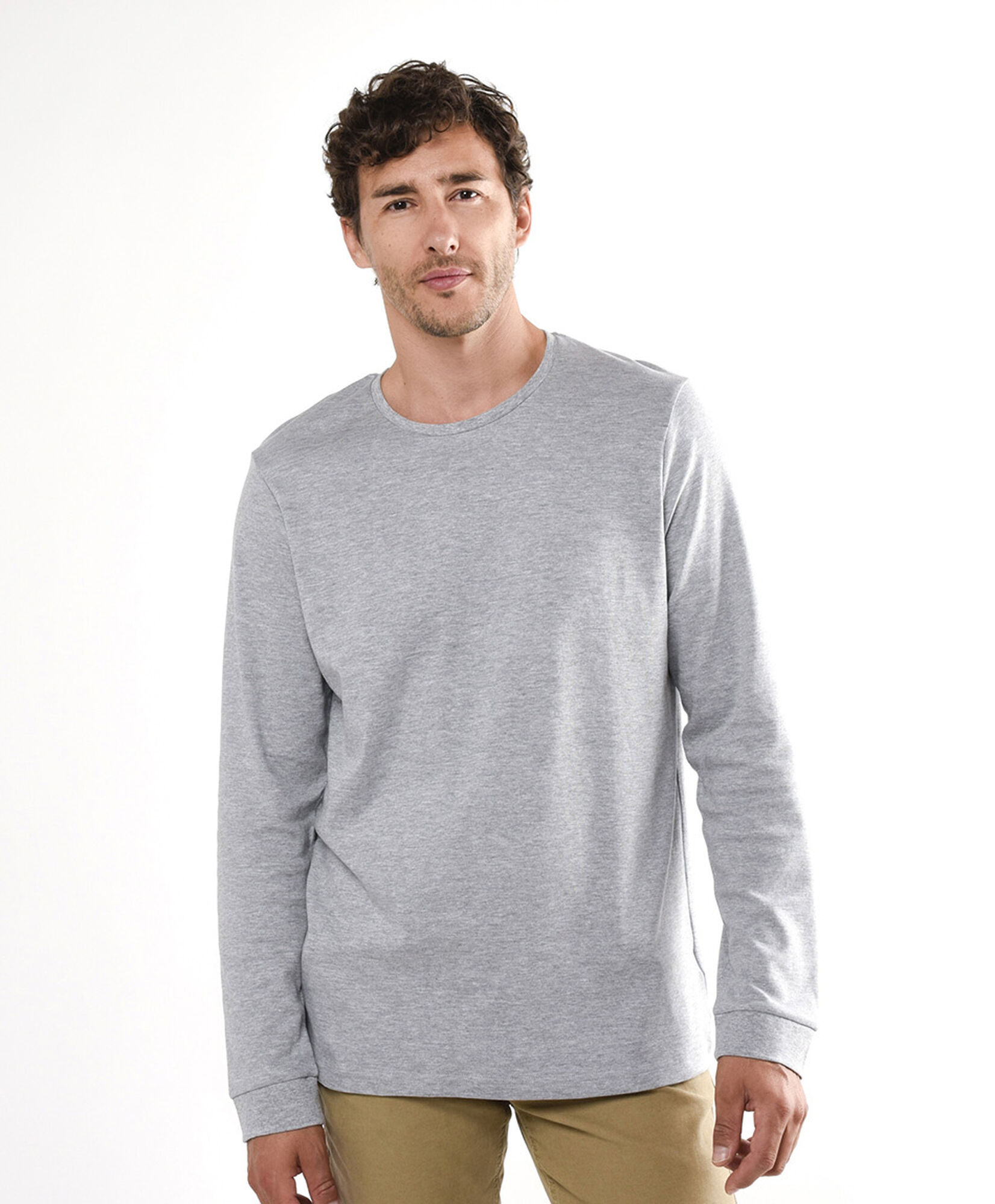 Polera hombre manga larga lisa Polera hombre manga larga lisa