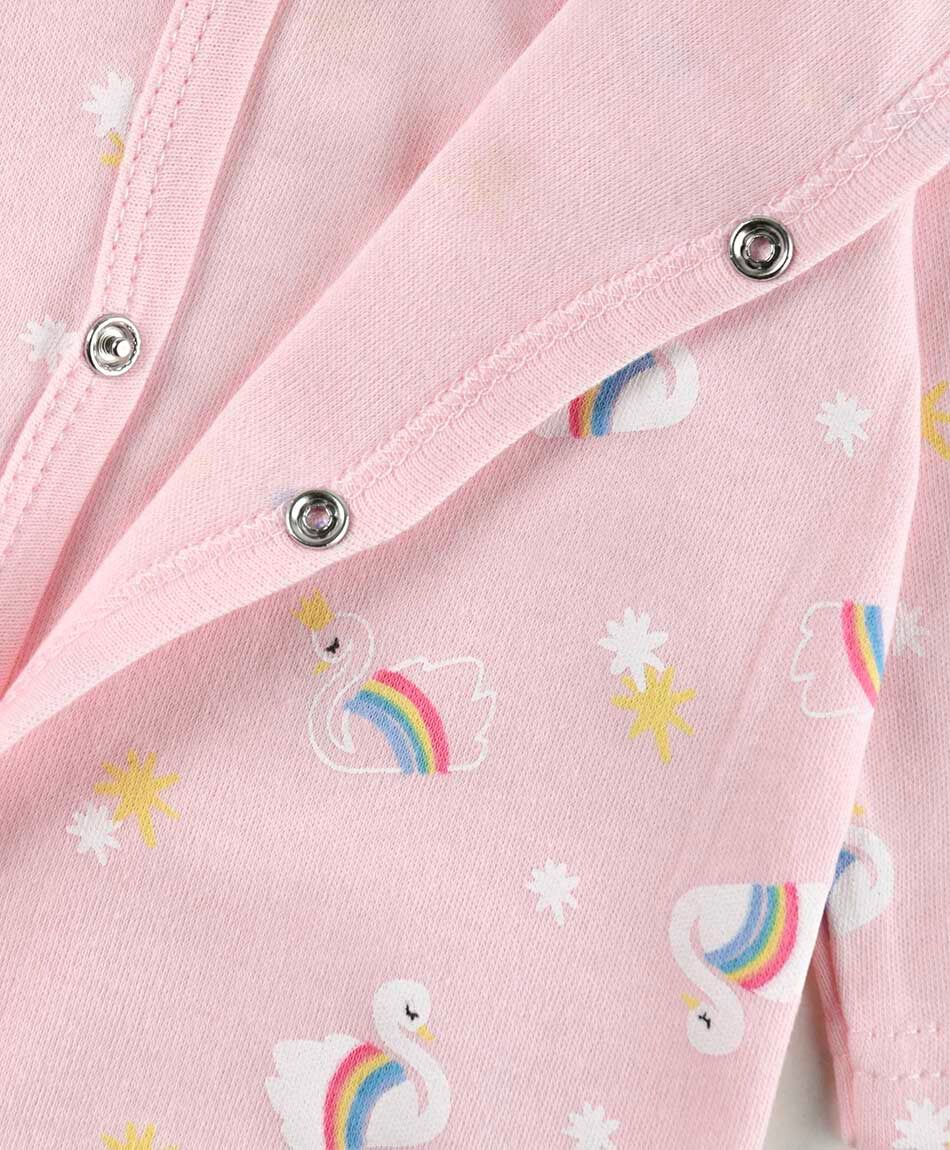 Pijama beb&eacute; cisnes arcoiris