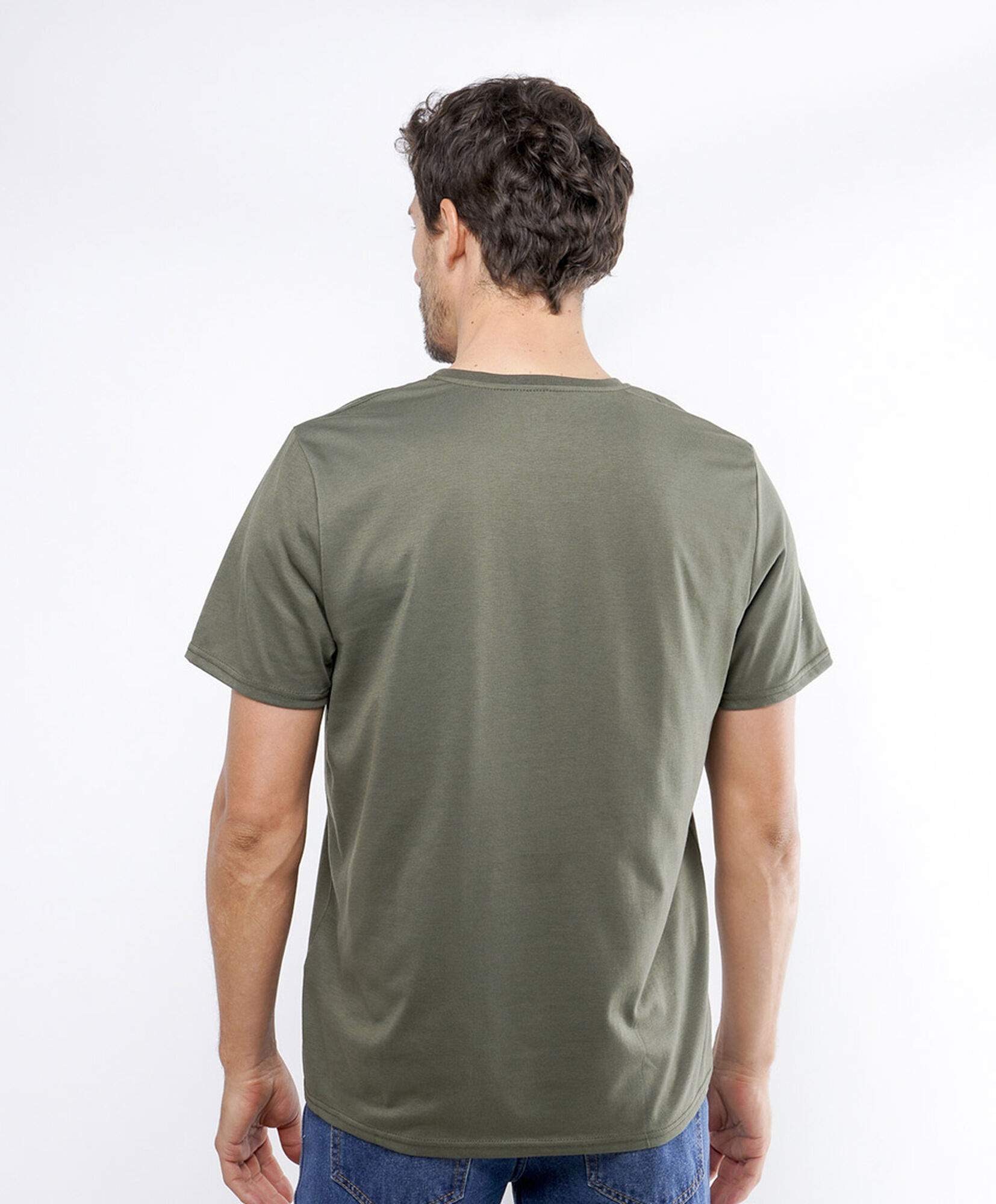 Polera hombre lisa mini print Polera hombre lisa mini print