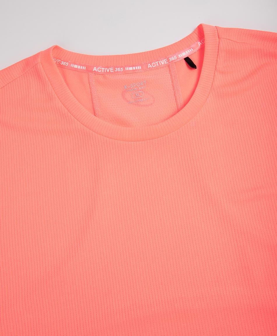 Polera deportiva mujer lisa coral