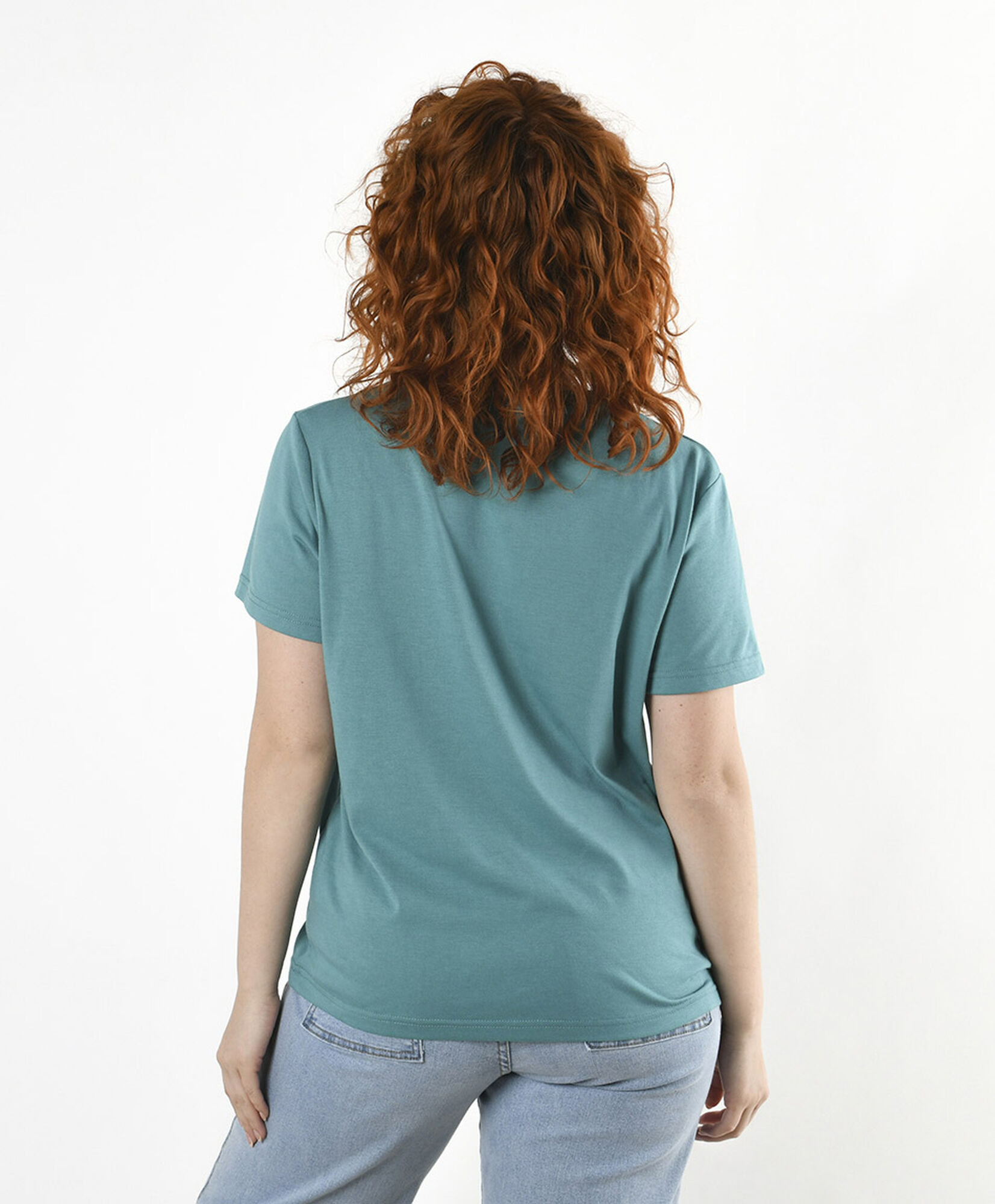 Polera mujer lisa turquesa Polera mujer lisa turquesa