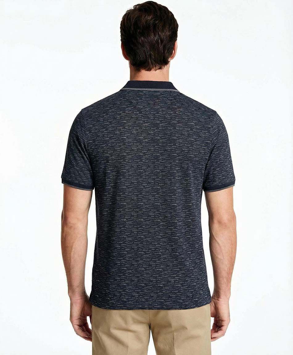 Polera hombre cuello polo grafito din&aacute;mico