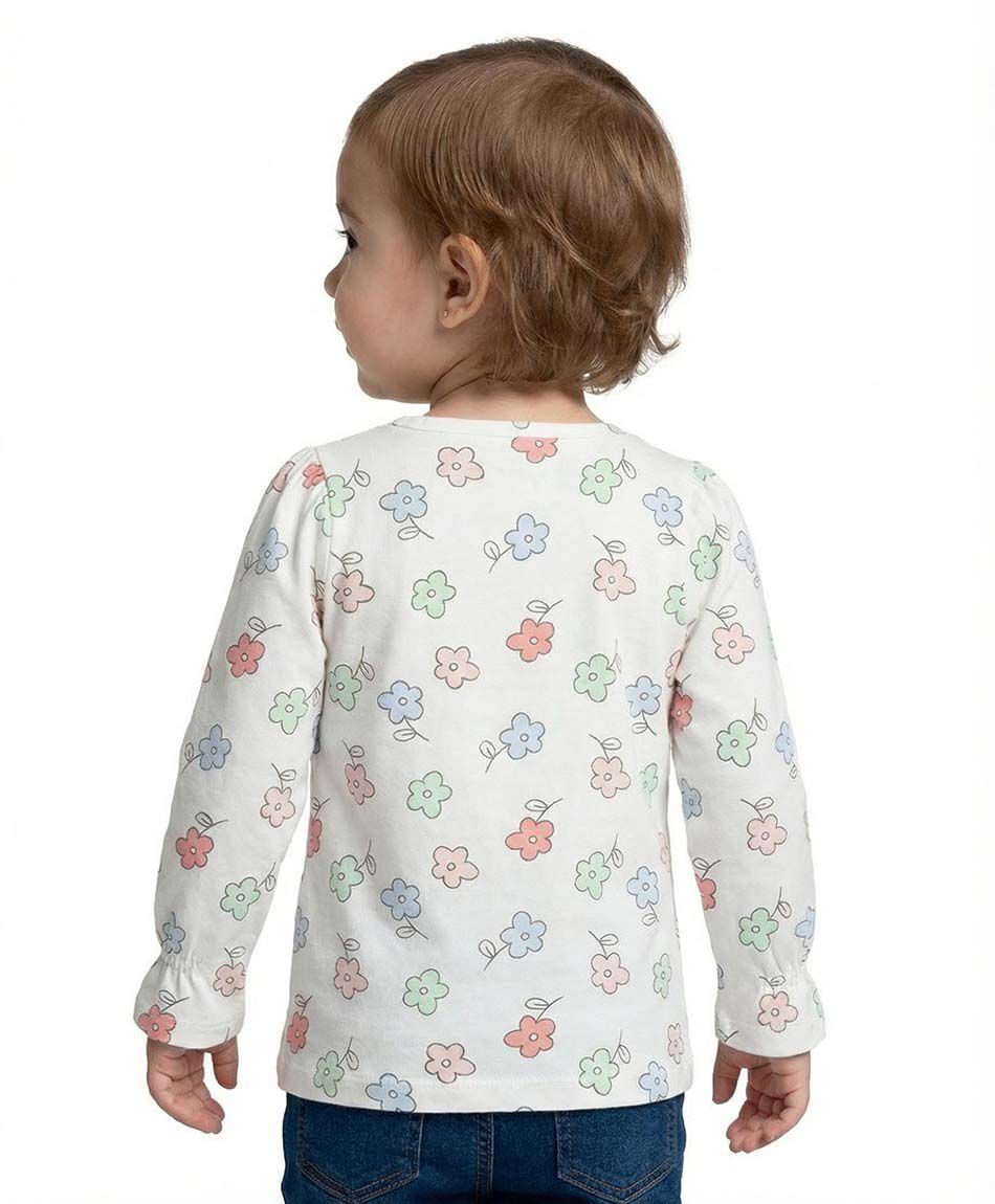Polera beb&eacute; floreada
