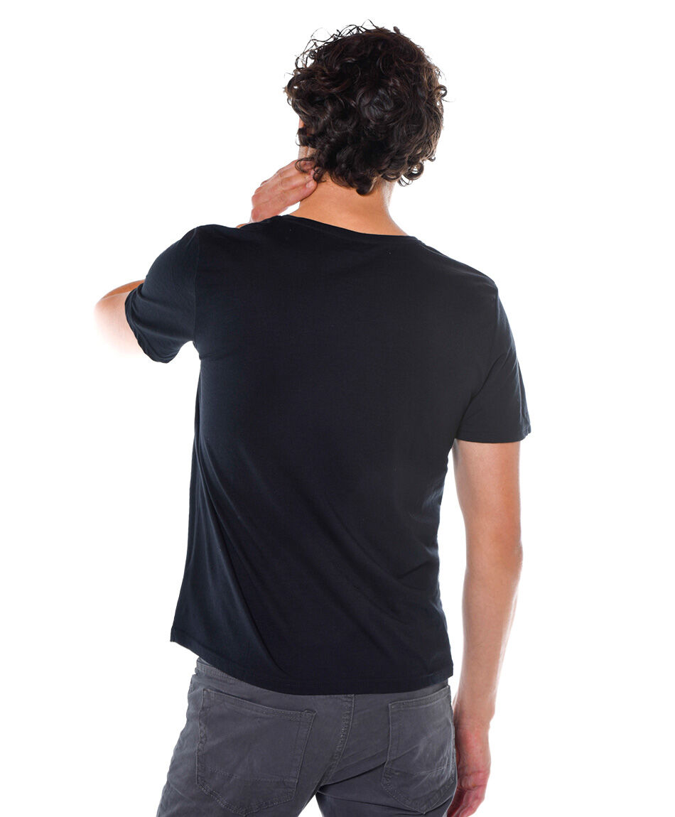 Polera estampada cuello redondo