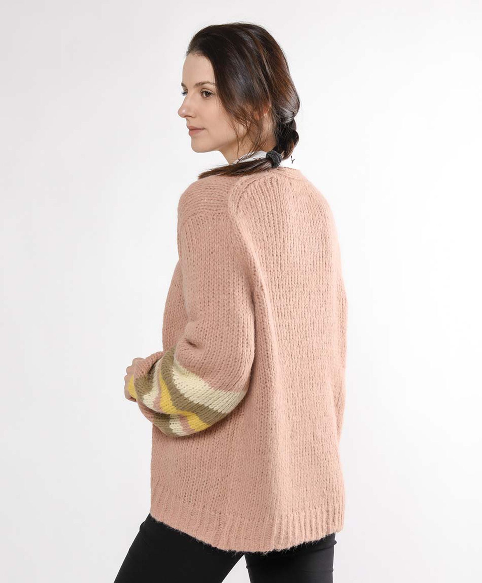 Cardigan mujer colores en mangas Cardigan mujer colores en mangas