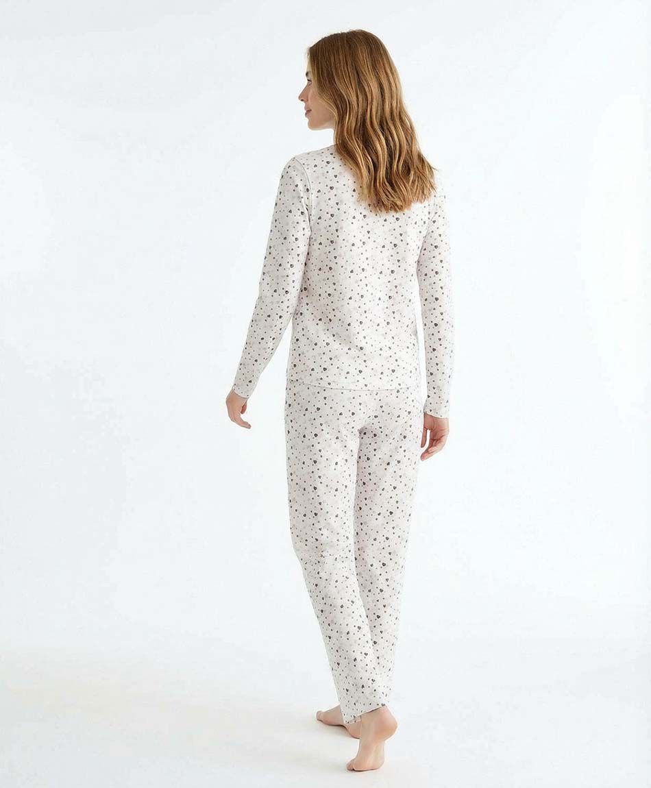 Pijama mujer jacquard heart