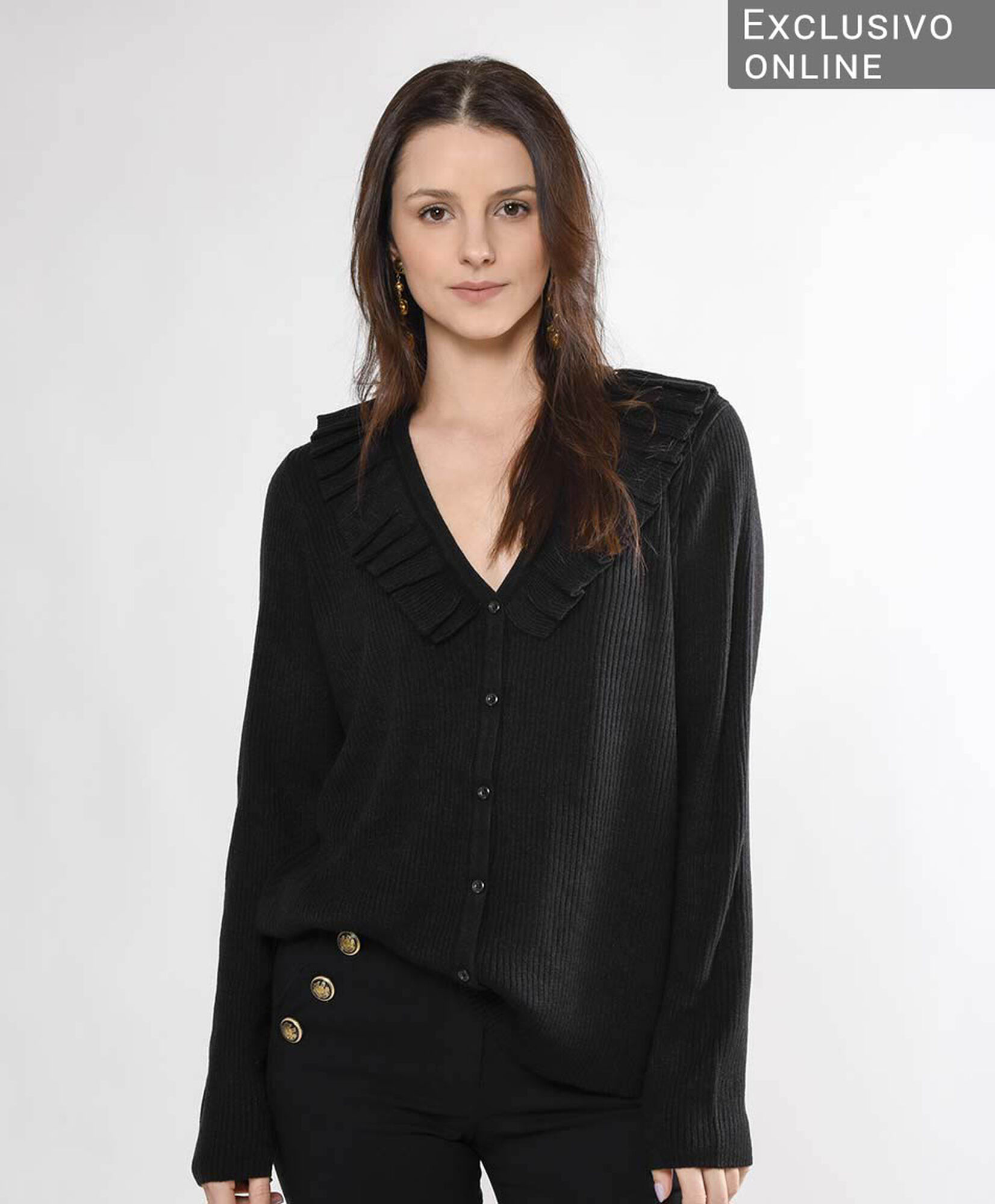 Sweater mujer canalé vuelos Sweater mujer canalé vuelos