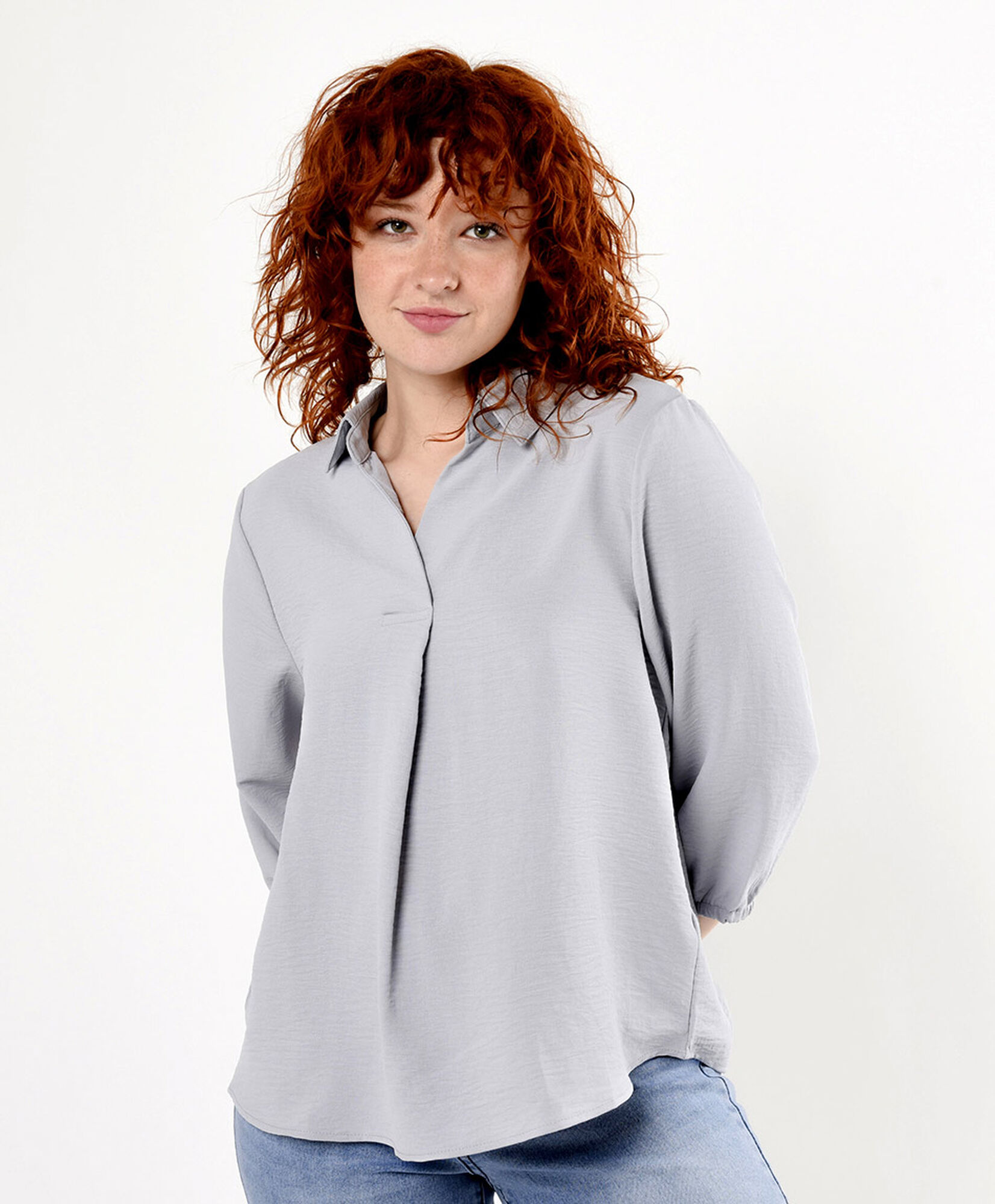 Blusa mujer lisa gris Blusa mujer lisa gris