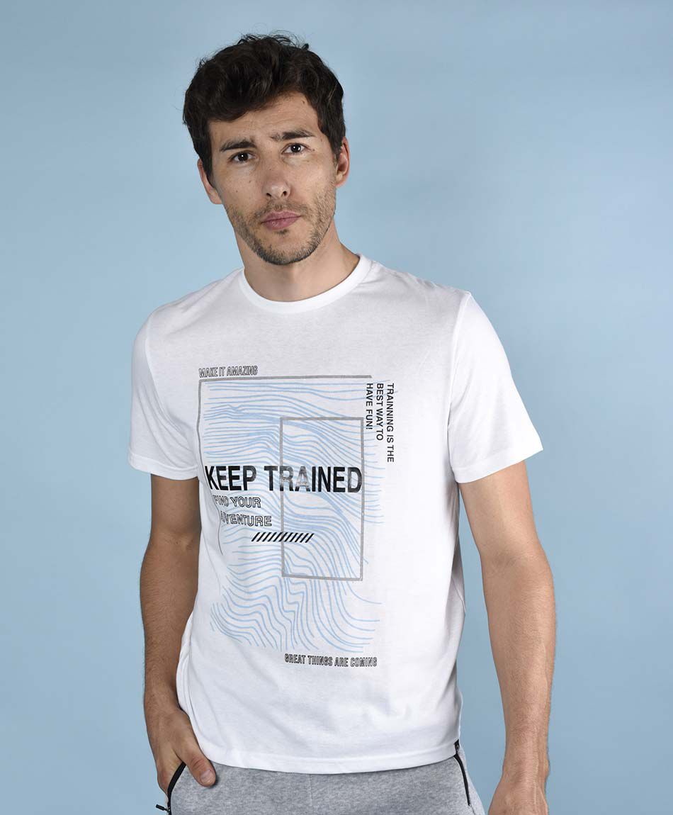 Polera deportiva manga corta cuello redondo