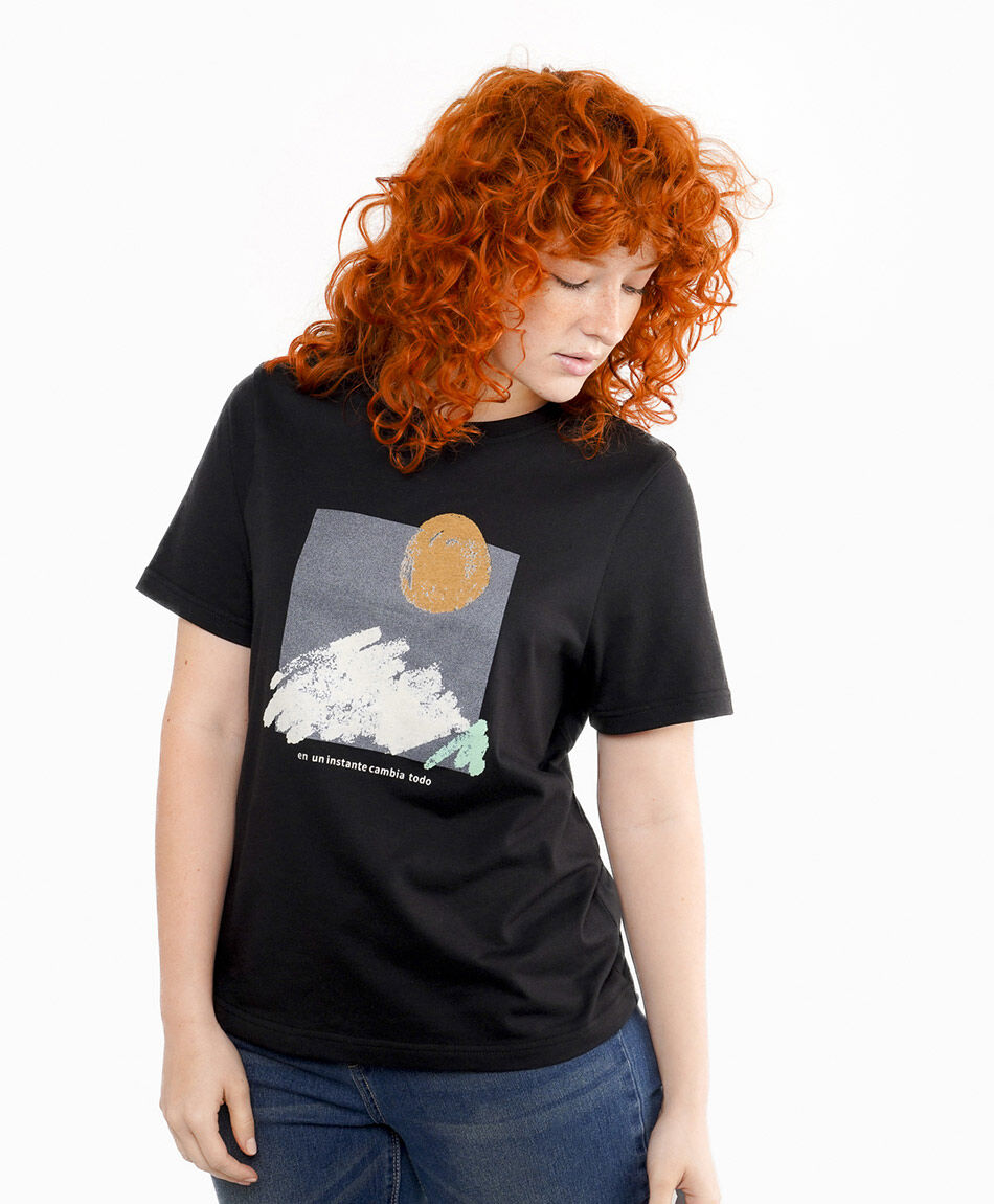 Polera mujer estampado soleado