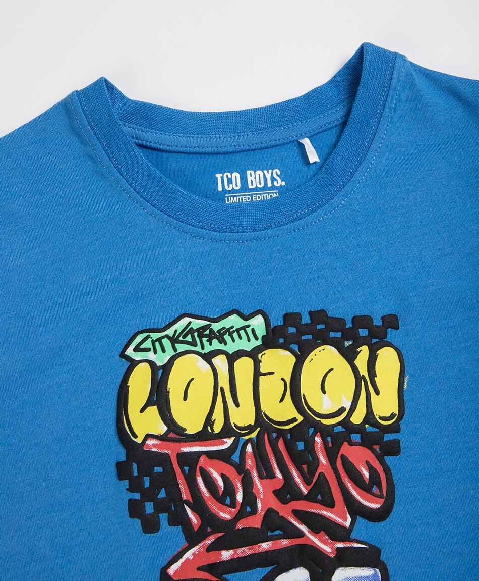 Polera ni&ntilde;o sin mangas ciudades