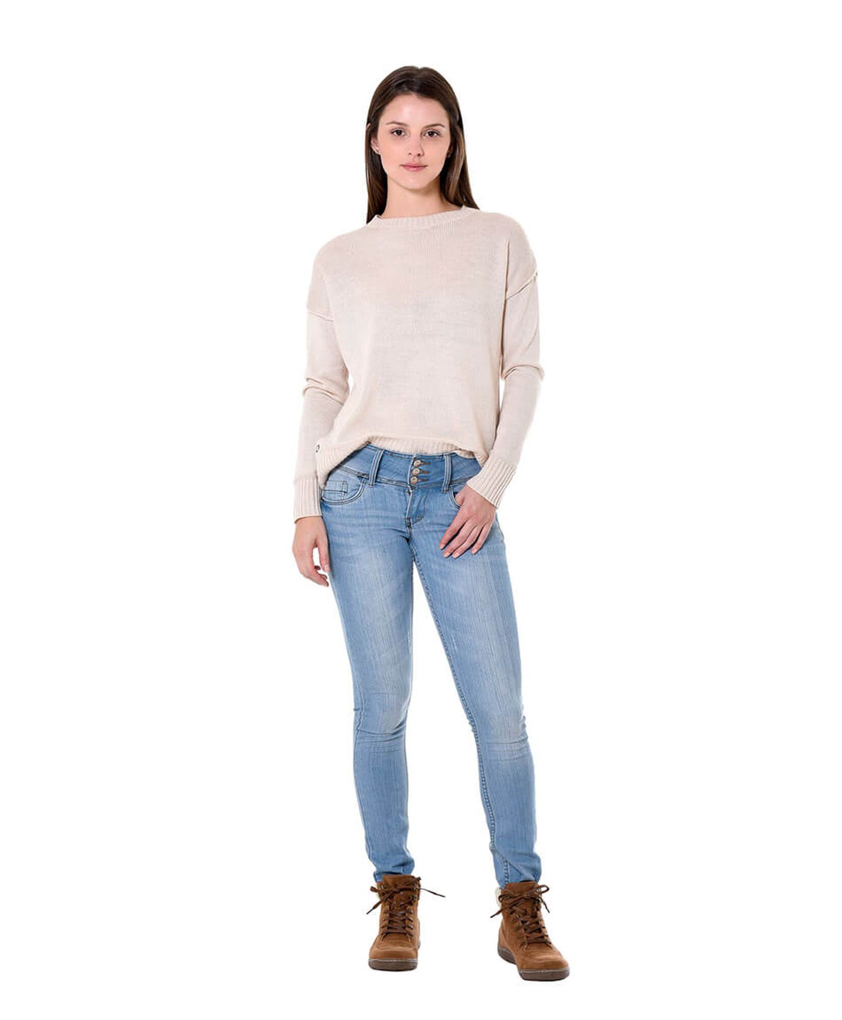 Jeans mujer pretina alta skinny fit Jeans mujer pretina alta skinny fit