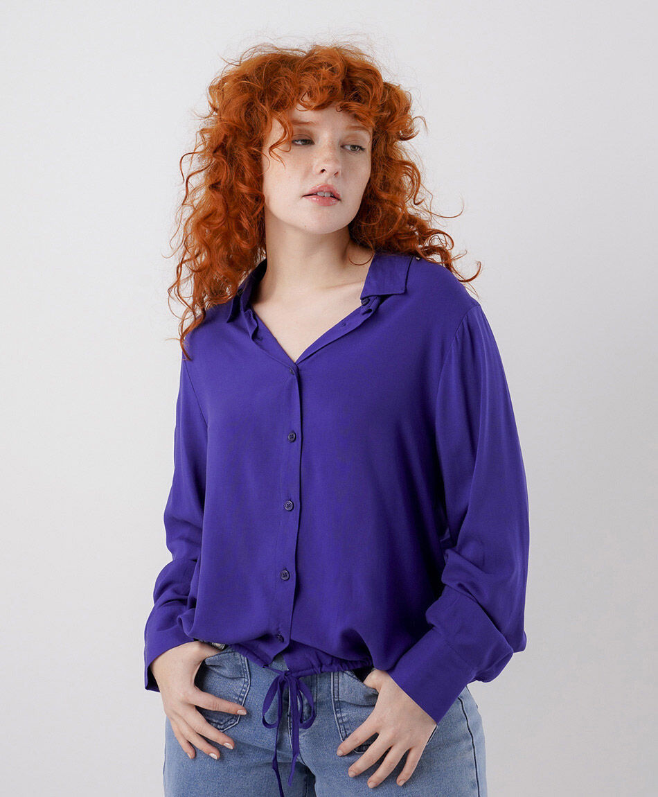 Blusa mujer camisera lazo