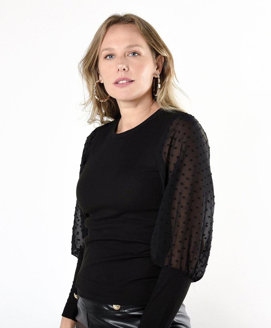 Blusa mujer mix mangas
