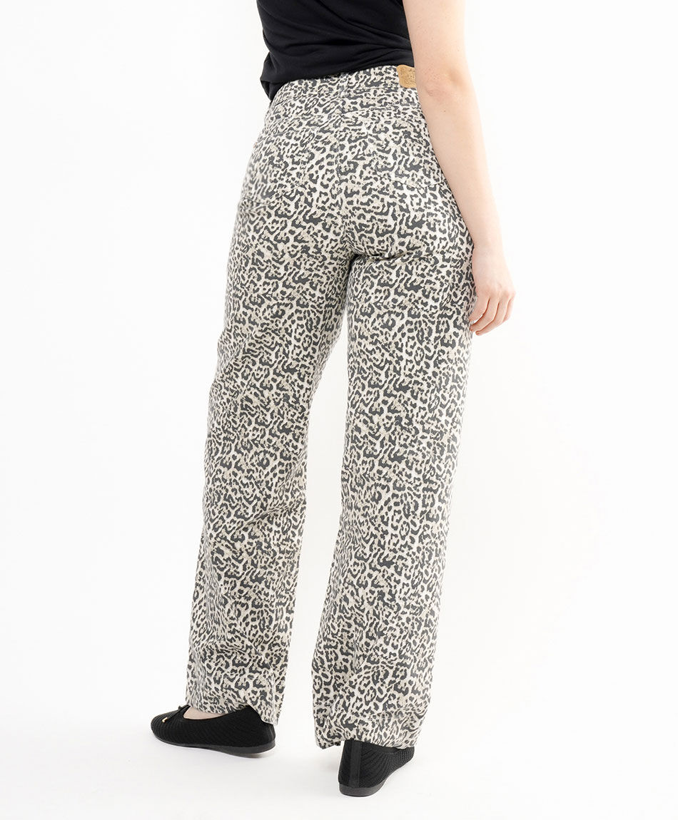 Jeans mujer animal print wide