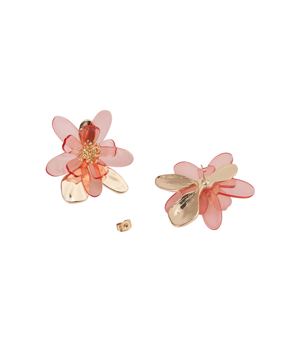 Aros mujer flor colores