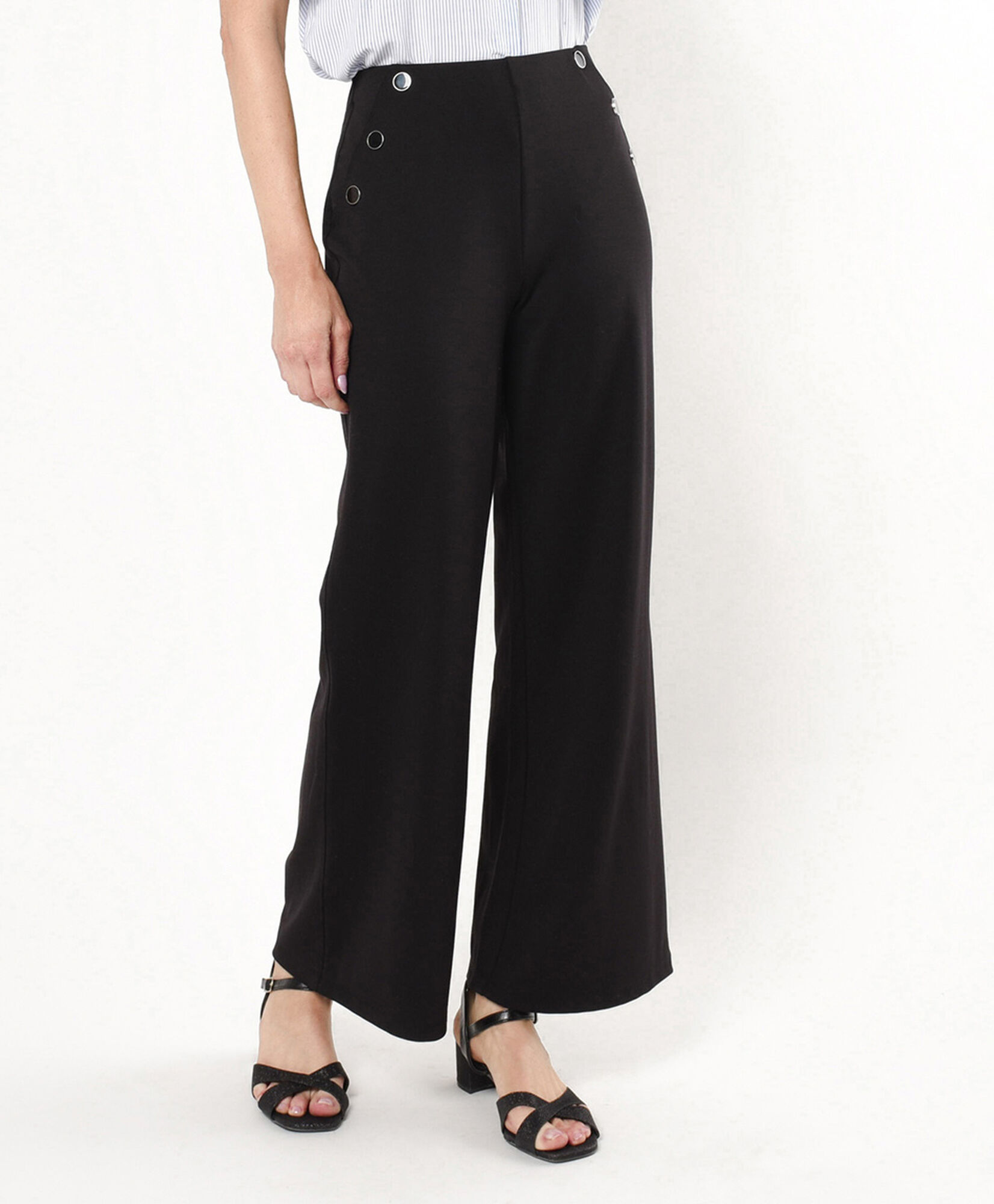 Pantalón mujer botones wide Pantalón mujer botones wide