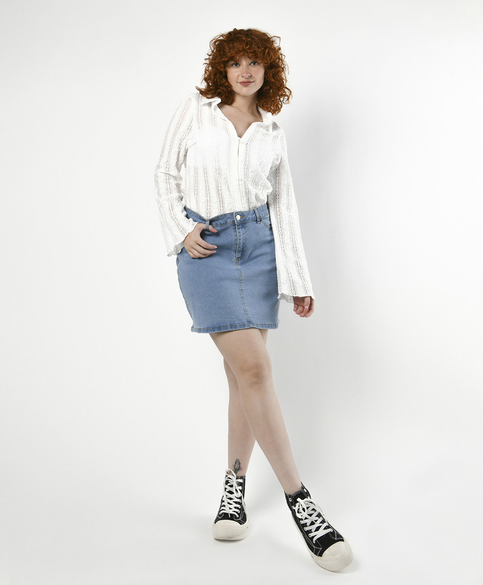 Falda mujer denim brillos Falda mujer denim brillos