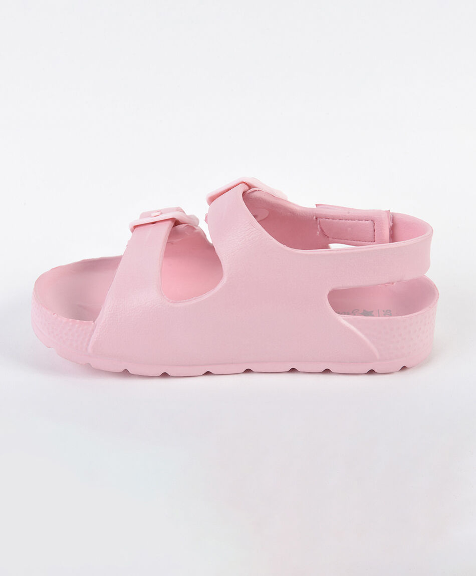 Sandalia infantil hebillas rosa