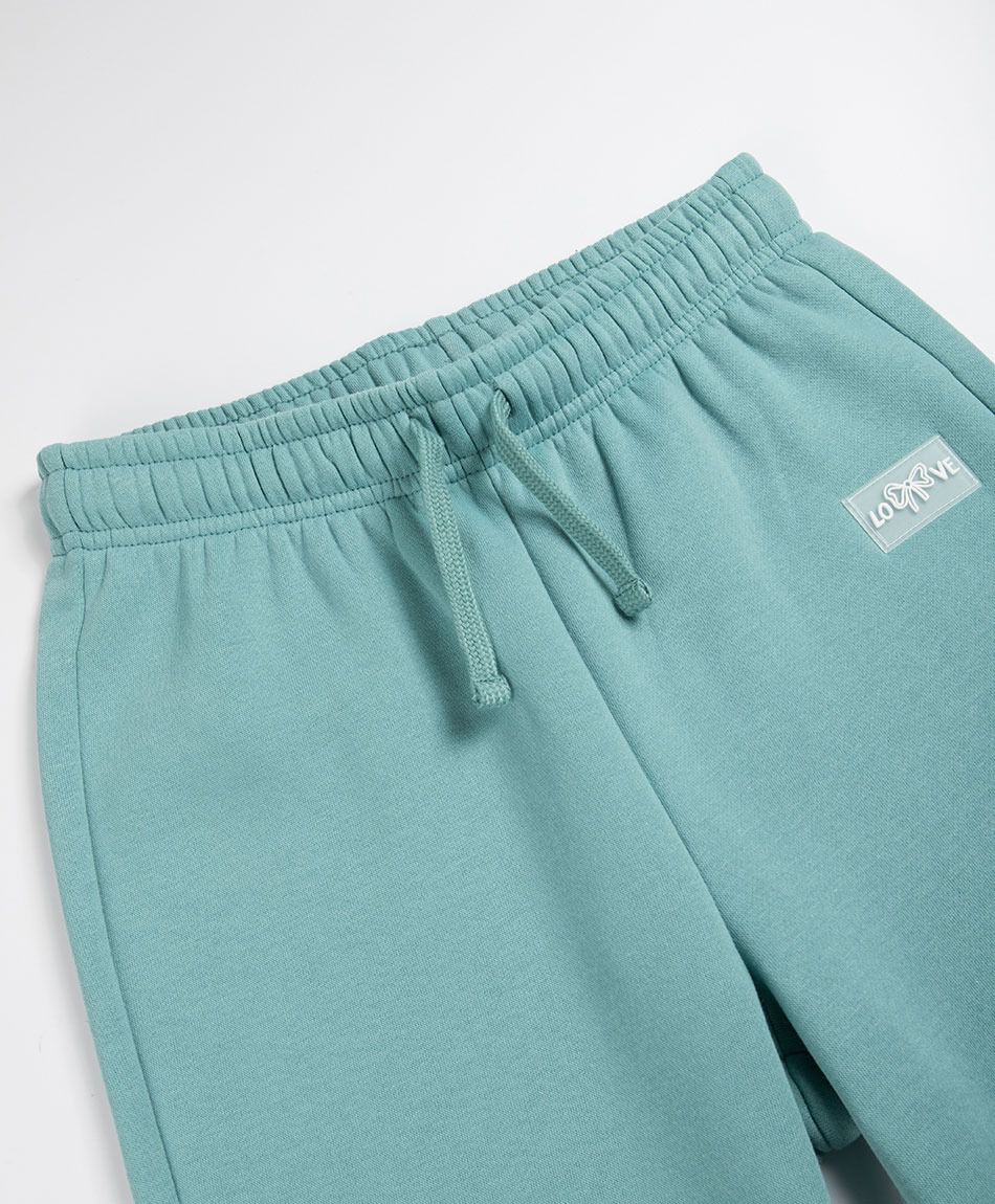 Pantal&oacute;n buzo ni&ntilde;a b&aacute;sico verde