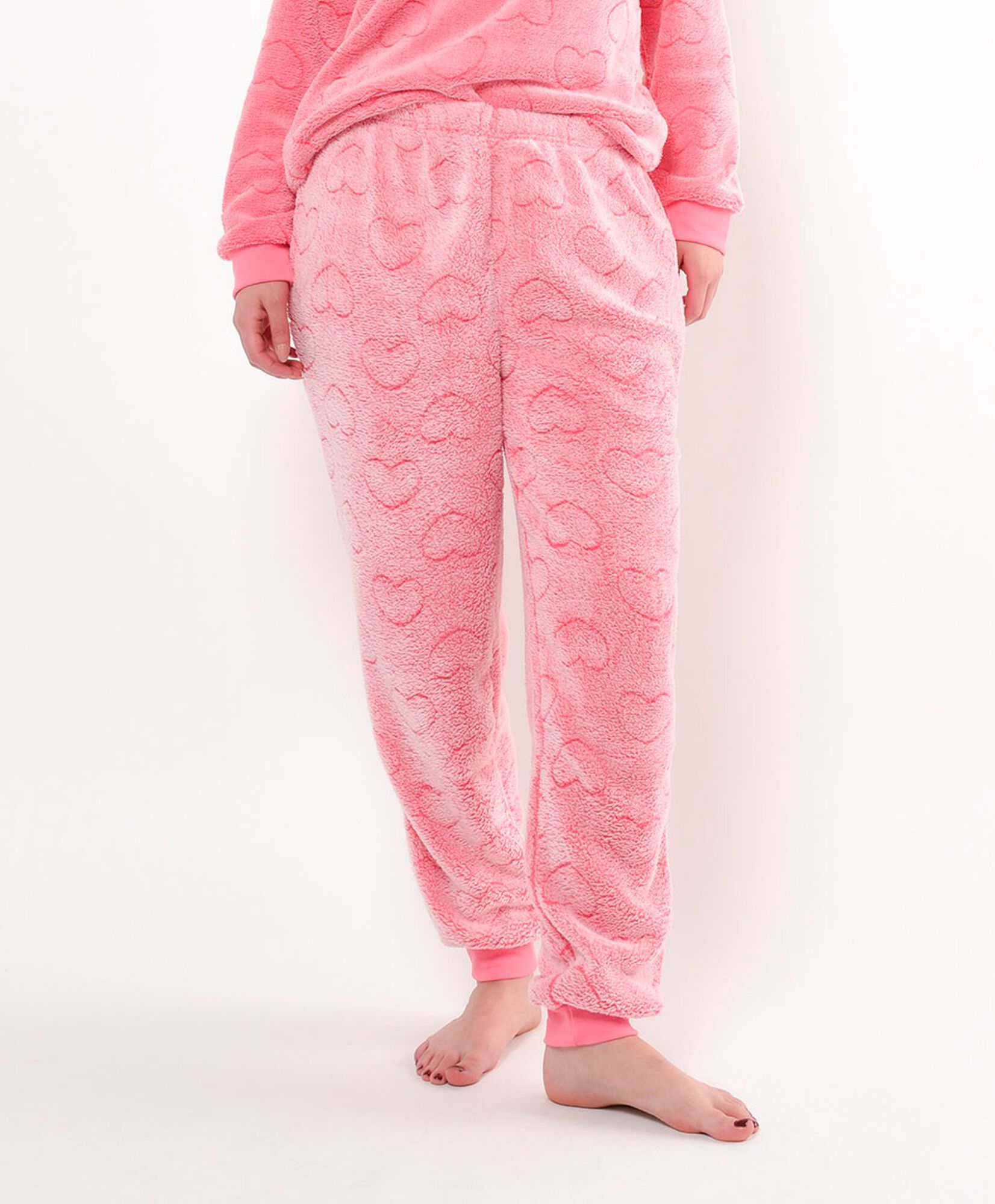 Pijama mujer coral corazones Pijama mujer coral corazones