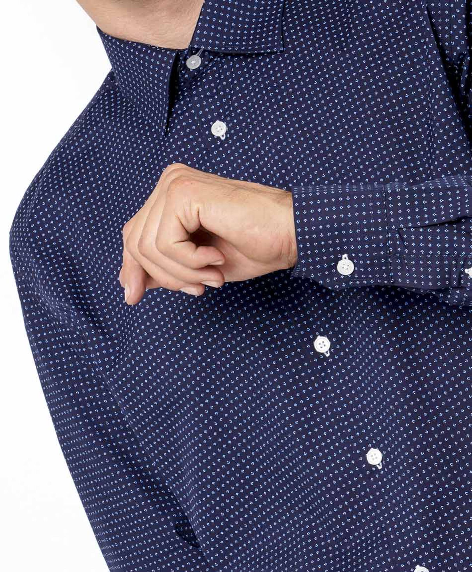 Camisa hombre puntos azul Camisa hombre puntos azul
