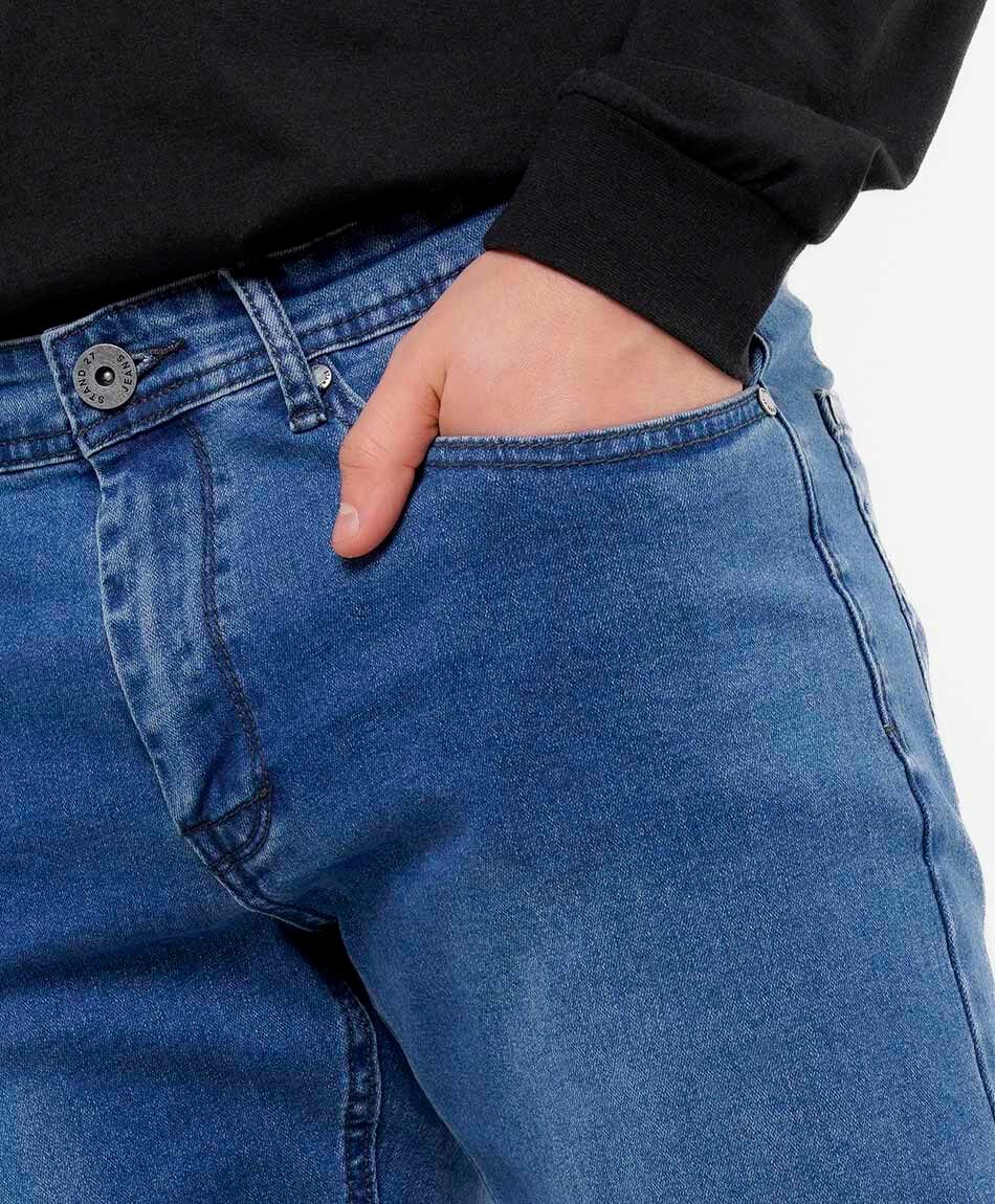 Jeans hombre desgastado slim fit