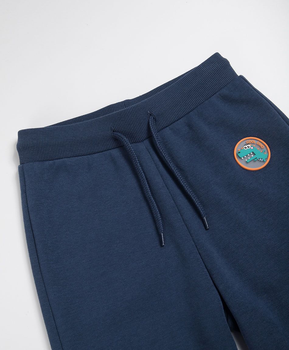 Pantal&oacute;n buzo beb&eacute; parche dinosaurio