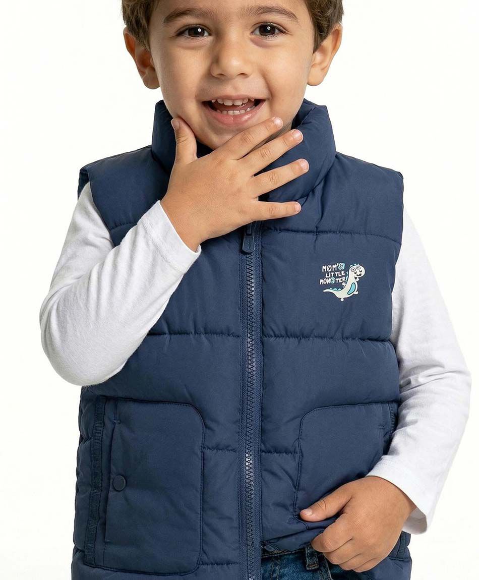 Parka beb&eacute; sin mangas navy