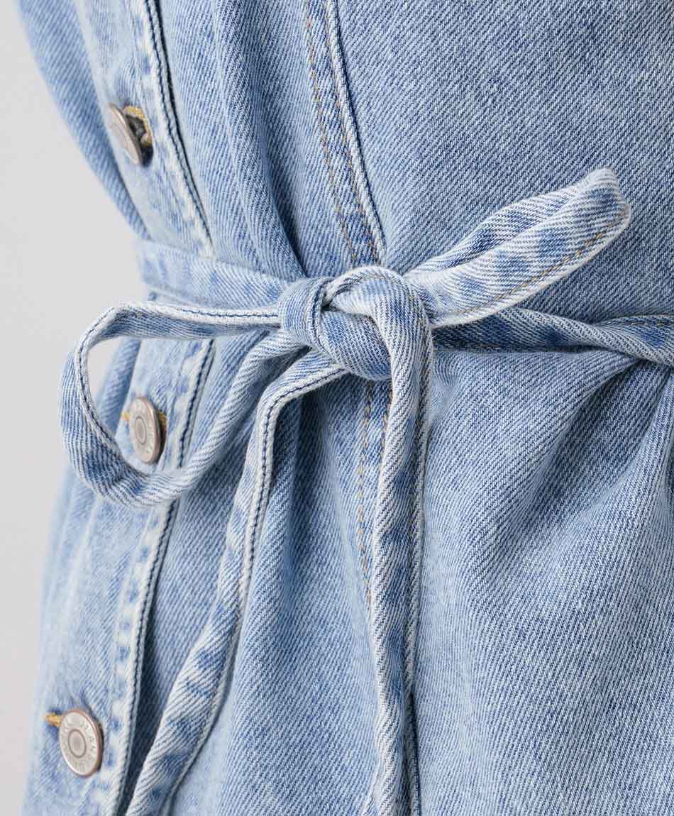 Vest mujer denim lazo