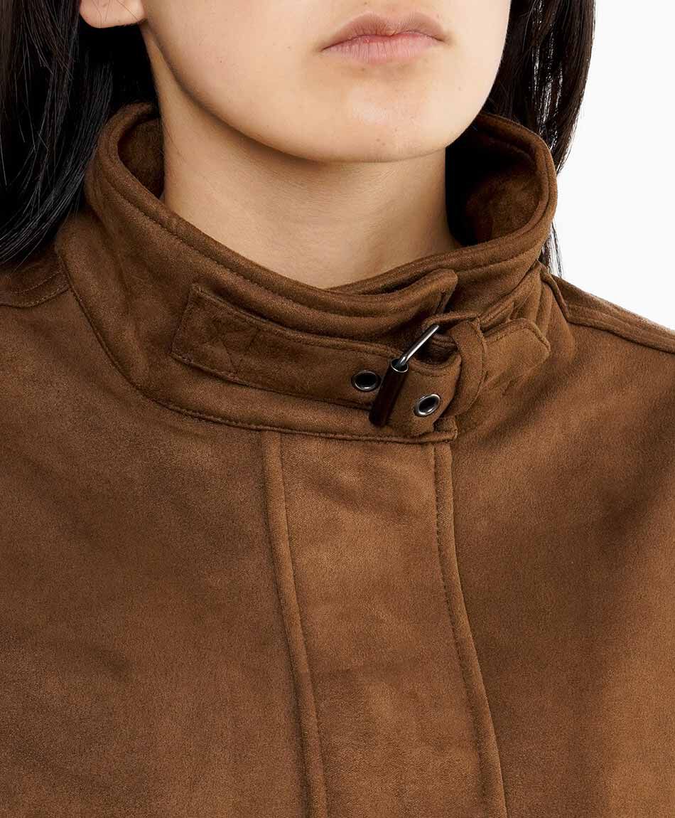 Chaqueta mujer suede bolsillos