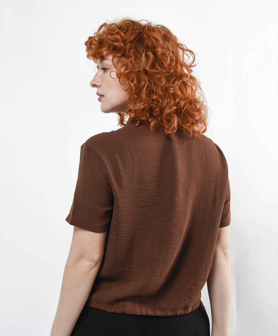 Blusa mujer lisa lazo