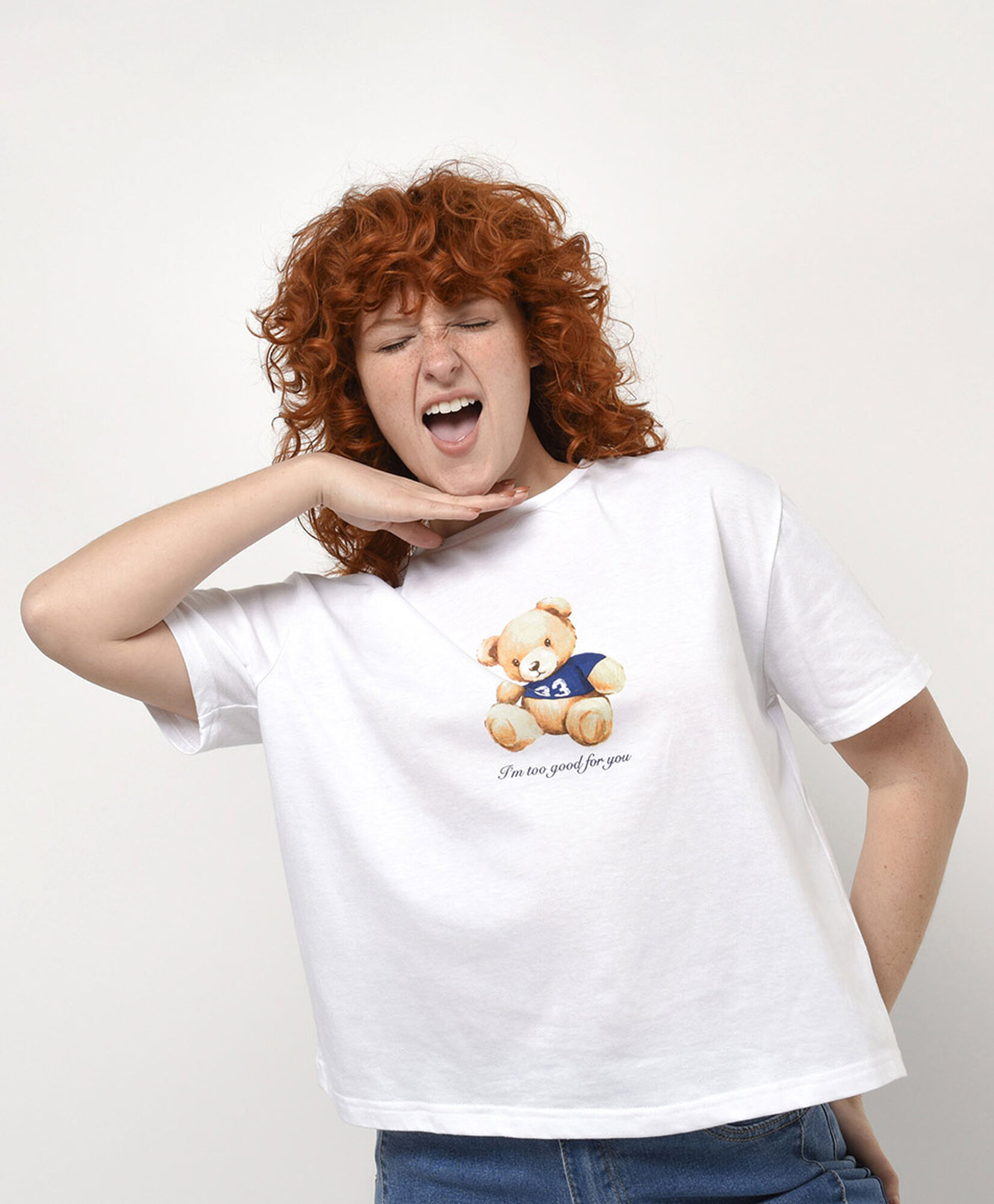 Polera mujer estampada oso teddy Polera mujer estampada oso teddy