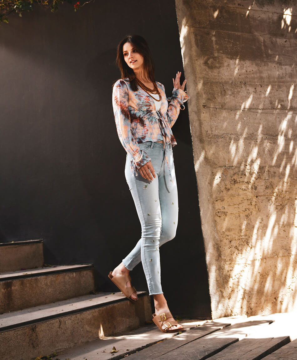 Jeans bordado