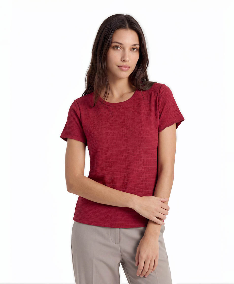 Polera mujer texturizada