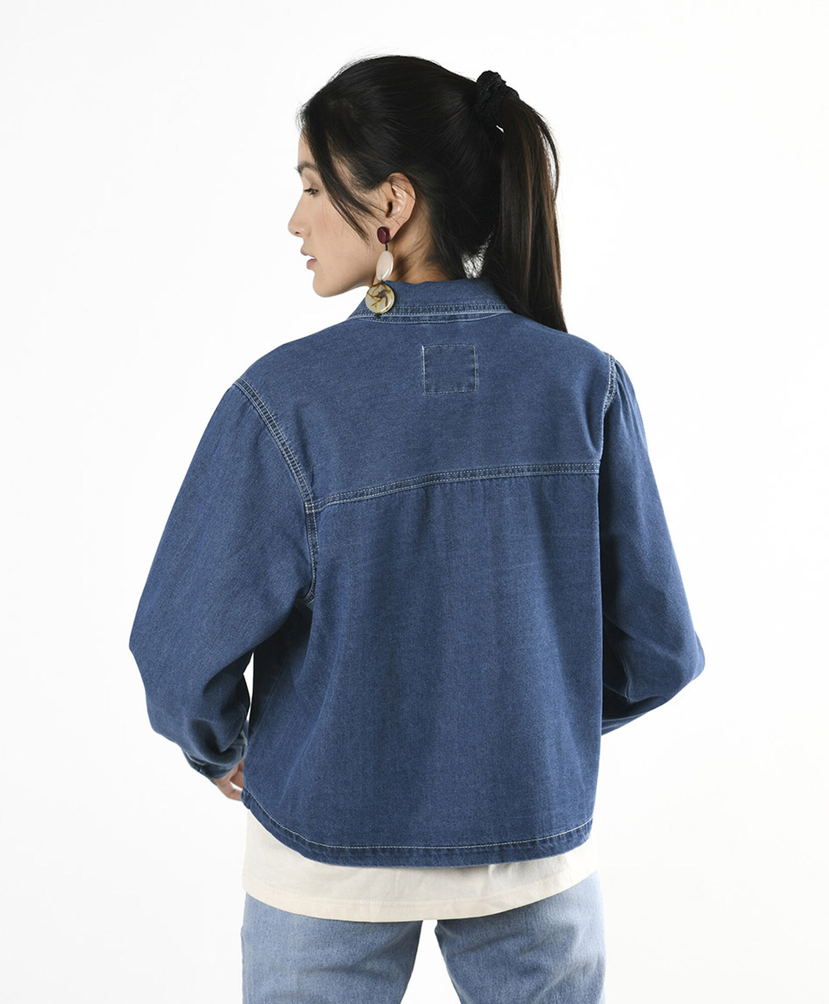 Blusa mujer denim crop Blusa mujer denim crop