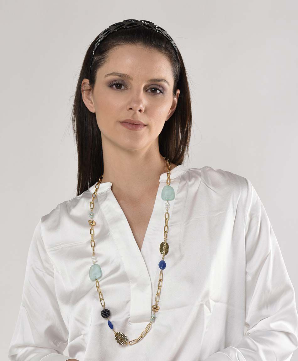 Collar mujer piedras grandes 1 pieza