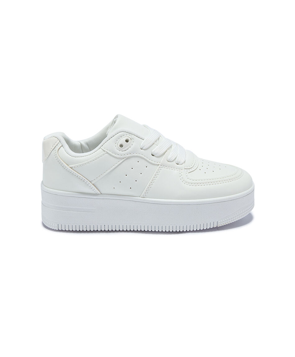 Zapatilla infantil (28 a 35) dise&ntilde;o  plataforma white