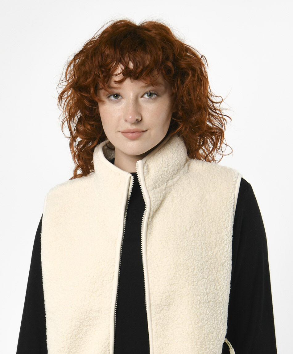Polar mujer chiporro sin mangas beige