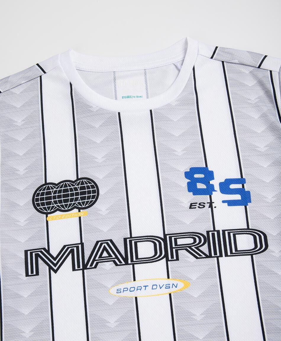 Polera ni&ntilde;o f&uacute;tbol madrid